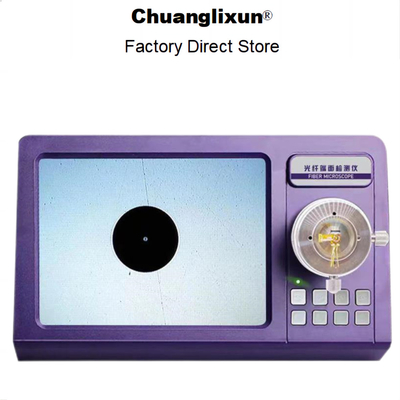 Behoorlijke werking Purple Fiber Inspection Microscope met 8" FTF 800*600PIX Display