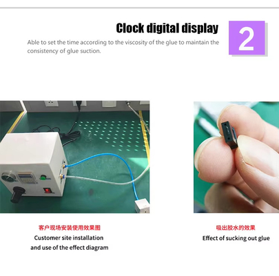 CLX-MC02 Optische vezel MPO/MTP connector ferrule lijmzuigmachine MPO patch cords productieapparatuur