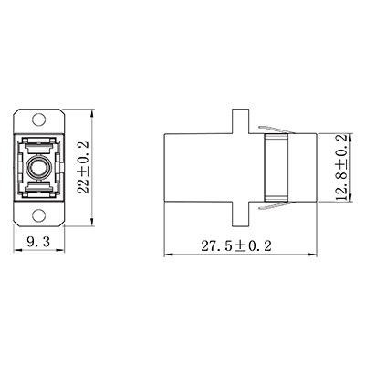 Sc-Type de Adapters Simplexapc van de Flensvezel Optisch Laag Toevoegingsverlies
