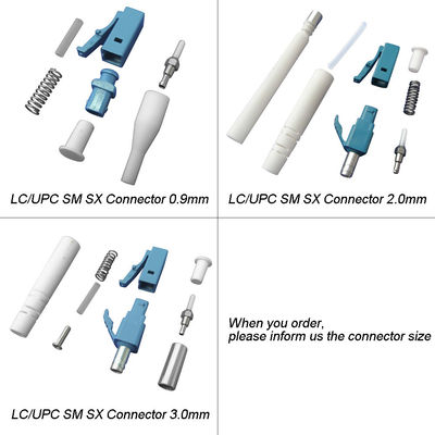LC/PC simplex van het Koordschakelaars van het Vezelflard Hoog de Terugkeerverlies met 0.9/2.0/3.0mm Laars