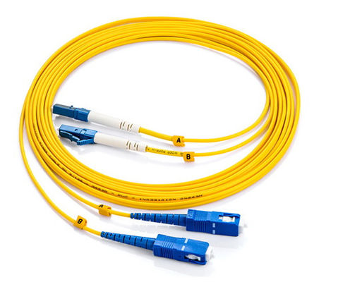 LAN Single Mode Optical Fiber-Verbindingsdraad, het Koord van het de Vezelflard van Sc Lc van het Testmateriaal