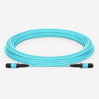 Het lage Koord van het de Vezelflard van PDL Om3, Vrouwelijke het Type B LSZH van MPO Multimode Vezel Optische Kabel