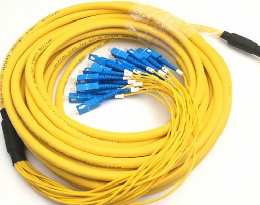13m het Lc aan Lc Koord van het Vezelflard, het Gele Koord van het de Kabel Simplexflard van de Jasjedoorbraak