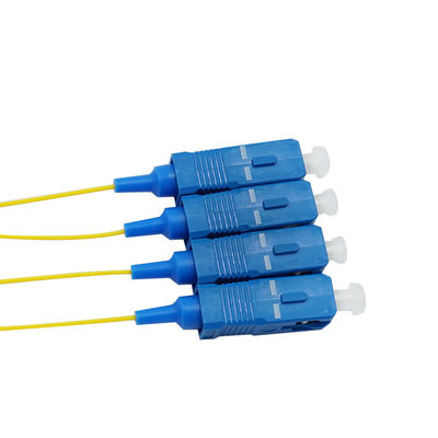 1m 0.9mm van het de Vezel Optische Flard van Pvc G652d Duplex van het Koordsc Upc de Vlechtkabel