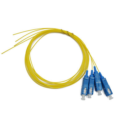 1m 0.9mm van het de Vezel Optische Flard van Pvc G652d Duplex van het Koordsc Upc de Vlechtkabel